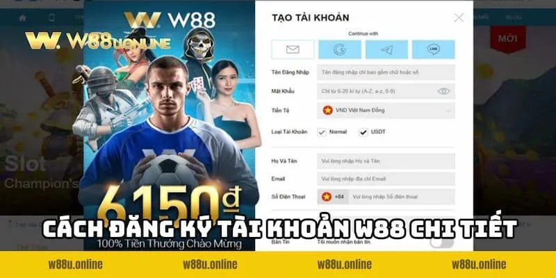 cach dang ky tai khoan w88 chi tiet nhat Chi tiết cách đăng ký tài khoản W88 cho người mới bắt đầu
